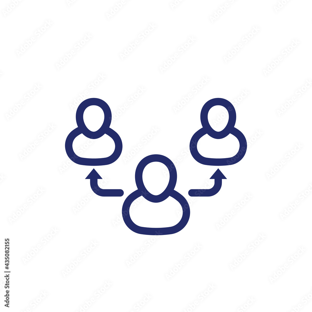mediator or brokerage vector icon on white mediator or brokerage vector icon on white