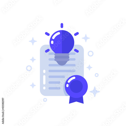 patent vector icon on white