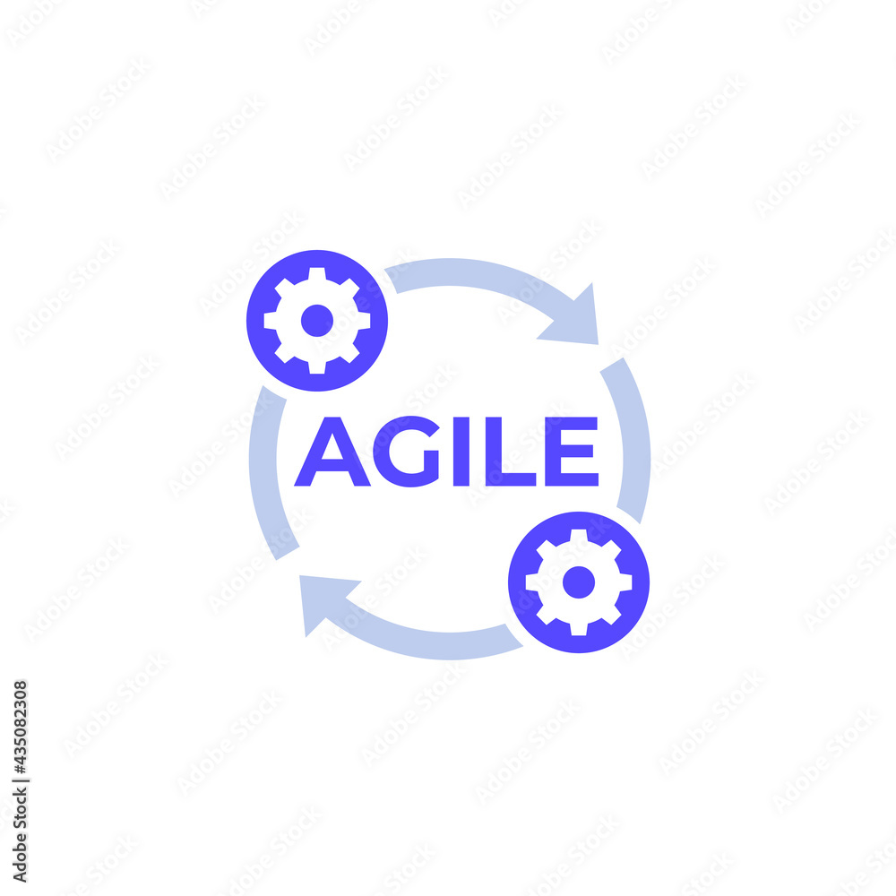 Agile development icon on white Agile development icon on white