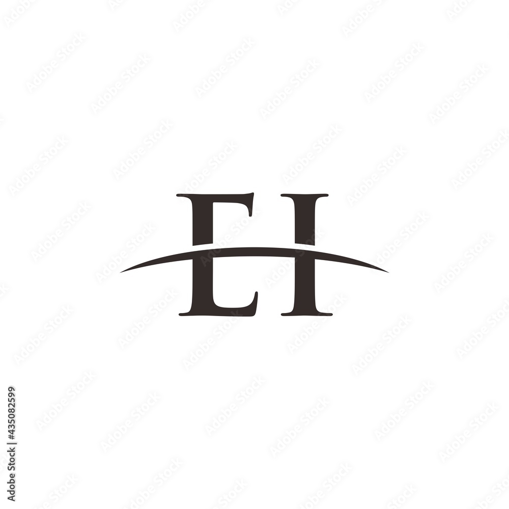 Initial letter EI, overlapping movement swoosh horizon, company logo design inspiration Initial letter EI, overlapping movement swoosh horizon, company logo design inspiration