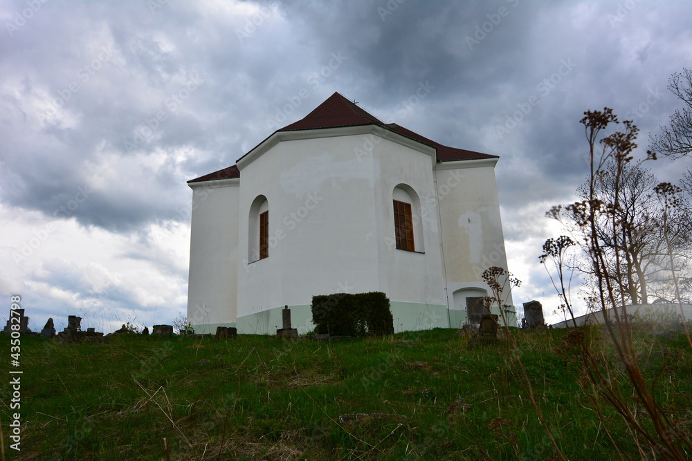 Kirche und Friedhof Kalek Böhmen CSSR Kirche und Friedhof Kalek Böhmen CSSR