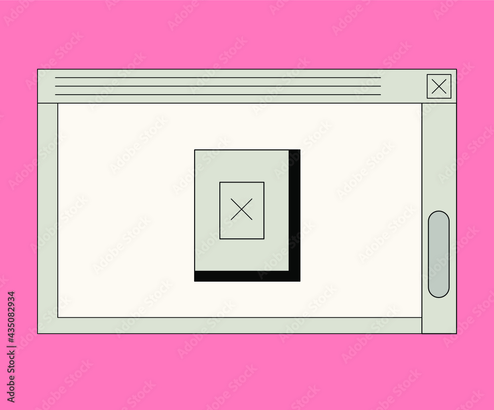 Retro cartoon style desktop with user interface elements. Cute vaporwave vector illustration. Retro cartoon style desktop with user interface elements. Cute vaporwave vector illustration.