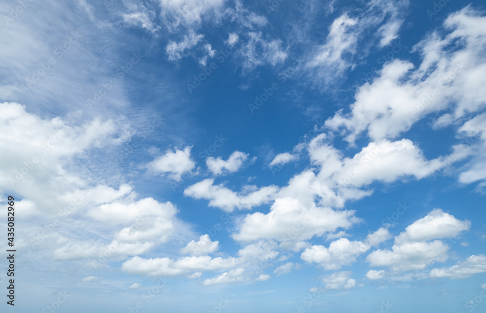 White clouds in a blue sky in Southwest Florida USA White clouds in a blue sky in Southwest Florida USA