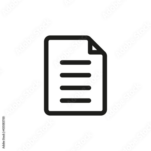 Document icon for web and mobile application UI design. © Azar
