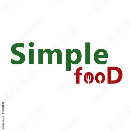 Logo for the Simple food cafe. Vector illustration.