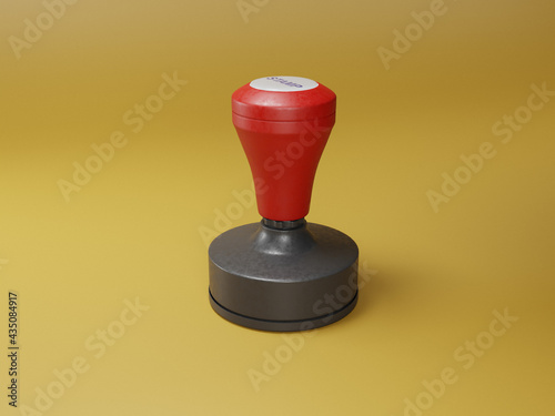 Circle rubber stamp. 3d illustration