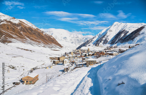 Ushguli is a four-village community located at the head of the Enguri Gorge in Svaneti  Georgia.Ushguli is regarded as a World Heritage Site on Svaneti by UNESCO as one of the highest continuously inh