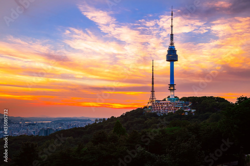 Photography Cherry blossom season at Namsan Mountain in Seoul, South Korea