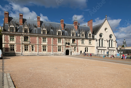 Blois Royal Castle, France. Palace of Louis XII and the Chapel of Saint-Calais 