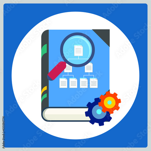 Vector illustration for WBS Dictionary EPS10