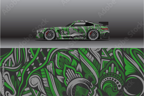 Car wrap decal designs. Abstract racing and sport background for racing livery or daily use car vinyl sticker	
