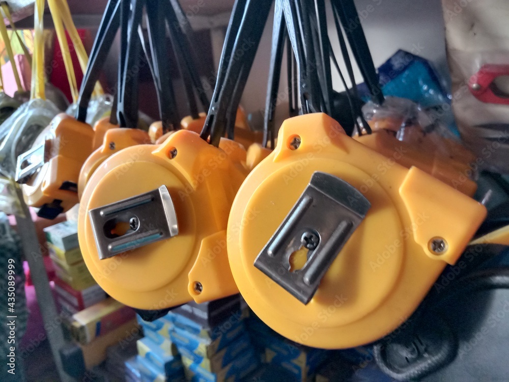 yellow colored measurement tape stock yellow colored measurement tape stock