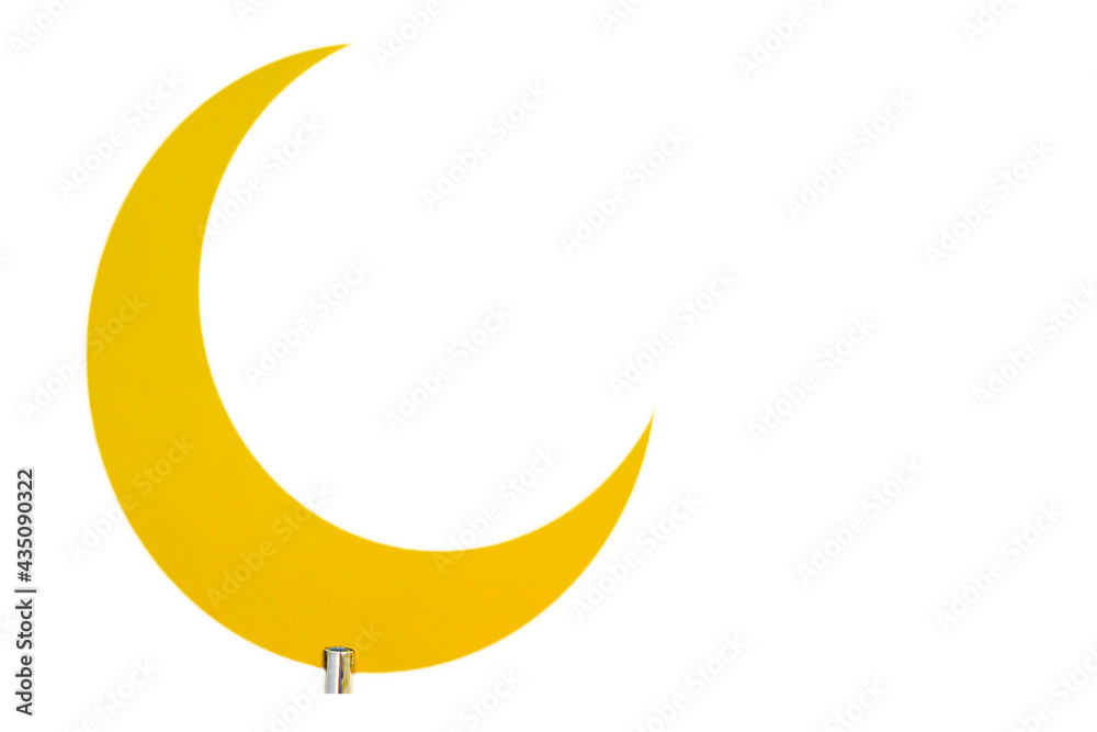 Muslim crescent symbol of Islam on white background isolated Muslim crescent symbol of Islam on white background isolated