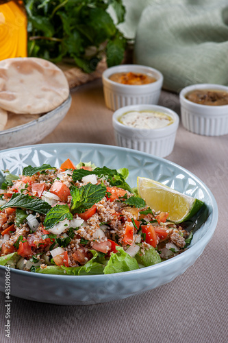 Tabule. Refreshing Lebanese cuisine salad