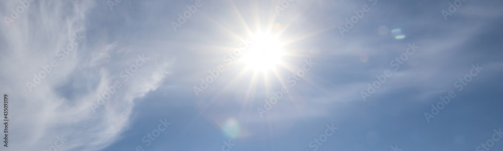 Beautiful blue sky with white clouds, banner design Beautiful blue sky with white clouds, banner design
