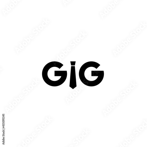 Gig and Tie logo or icon design