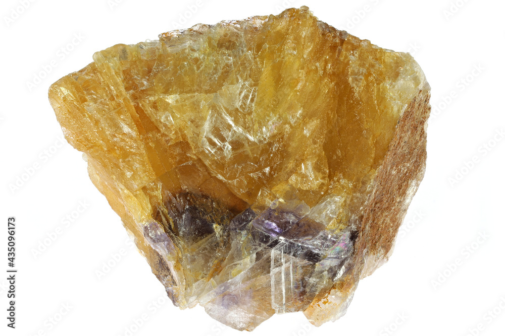 Blue John fluorite from Castleton, England isolated on white background Blue John fluorite from Castleton, England isolated on white background