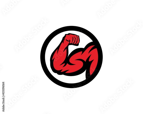 strong arm illustration vector