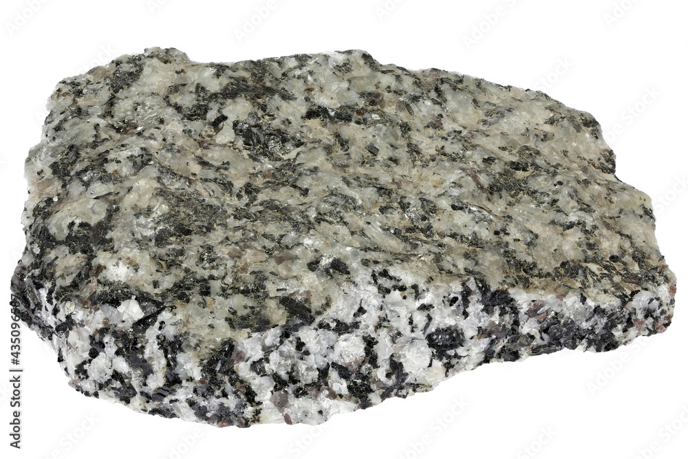 granite from Hauzenberg, Germany isolated on white background