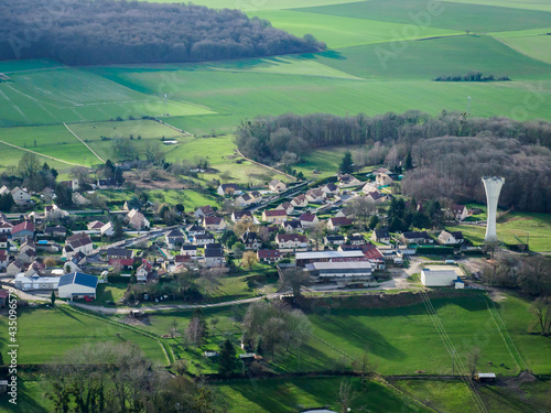 vue aérienne de la ville de Drocourt dans les Yvelines en France