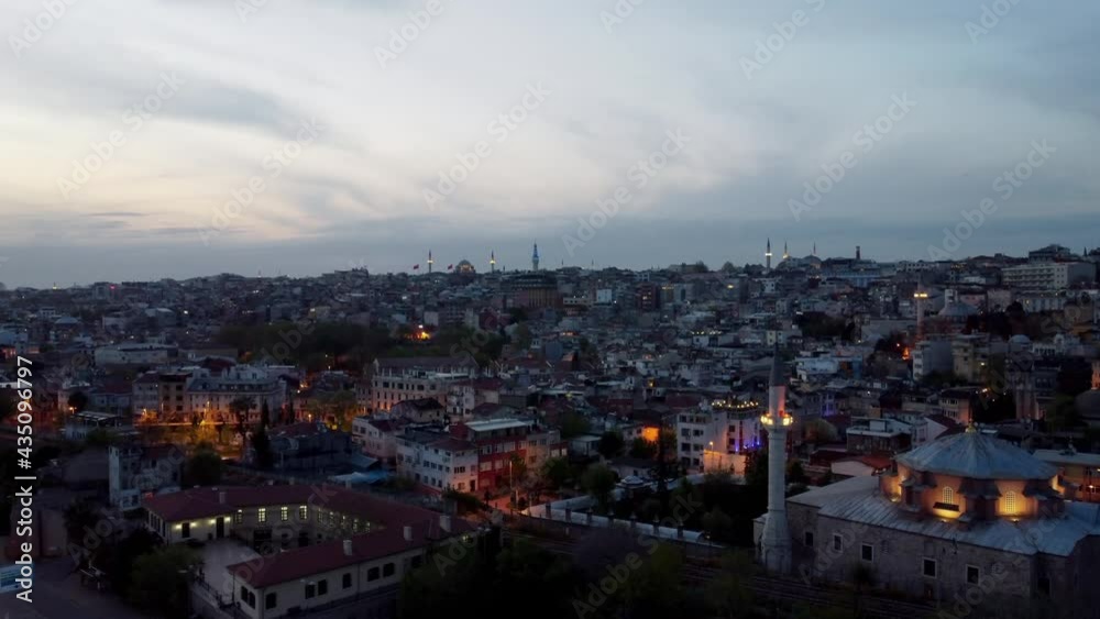 Turkey, Istanbul flight with a drone over the city Turkey, Istanbul flight with a drone over the city