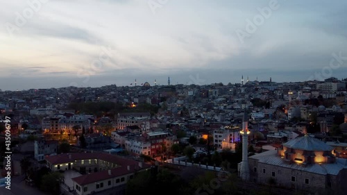 Turkey, Istanbul flight with a drone over the city