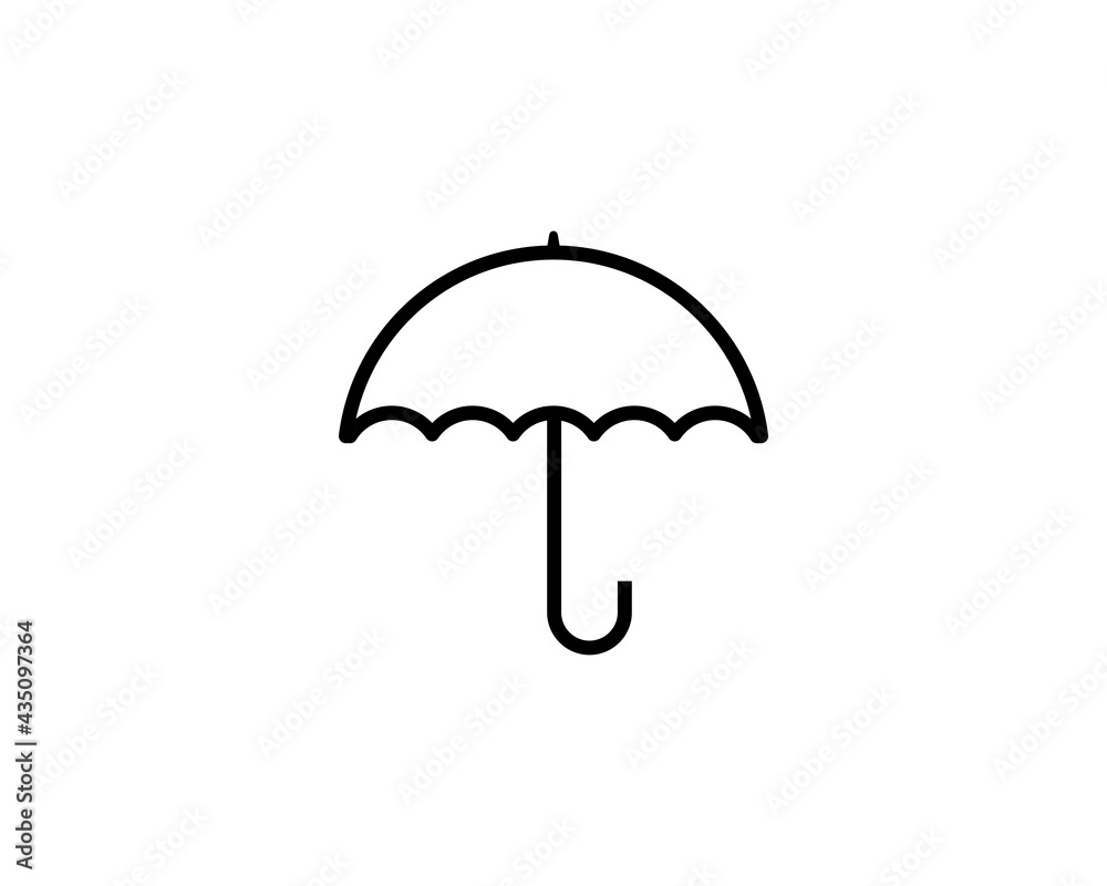 simple line umbrella vector