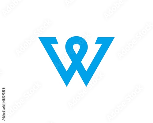 simple w logo vector