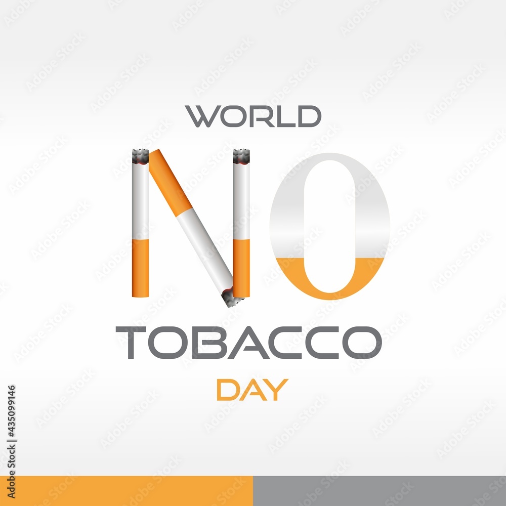 World No Tobacco Day design. Illustration of Cigarette with creative background