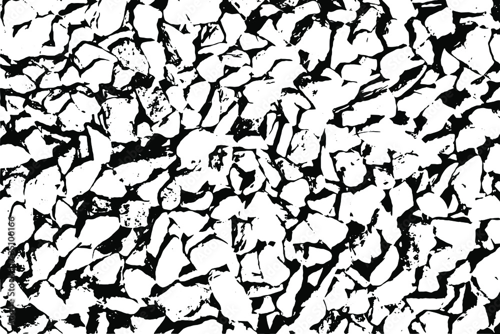 Grunge vector texture. Abstract cracked background. Aged and weathered broken surface. Dirty and damaged. Detailed rough backdrop. Vector graphic illustration.