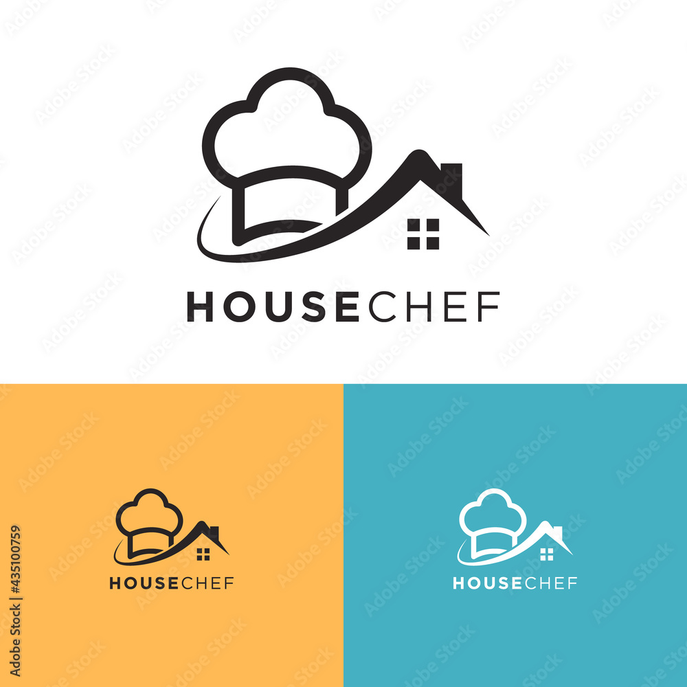 Home chef house chef logo design vector template fully editable Home chef house chef logo design vector template fully editable