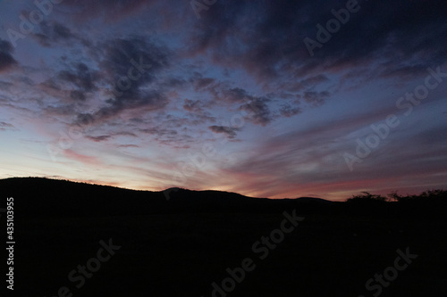 sunset in the mountains