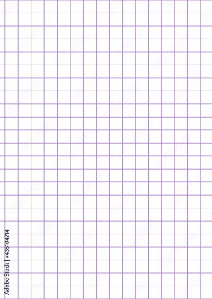 Graph paper. Printable squared grid paper with color horizontal lines. Geometric background for school, textures, notebook, diary. Realistic lined paper blank size A4 Graph paper. Printable squared grid paper with color horizontal lines. Geometric background for school, textures, notebook, diary. Realistic lined paper blank size A4