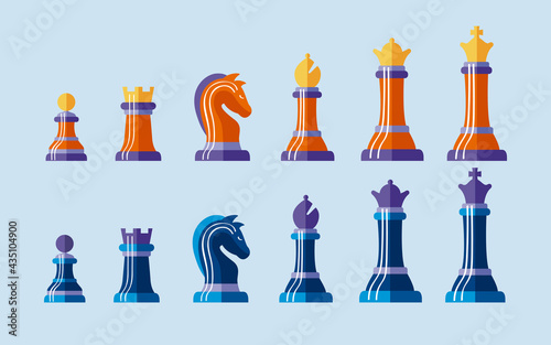twelve chess pieces