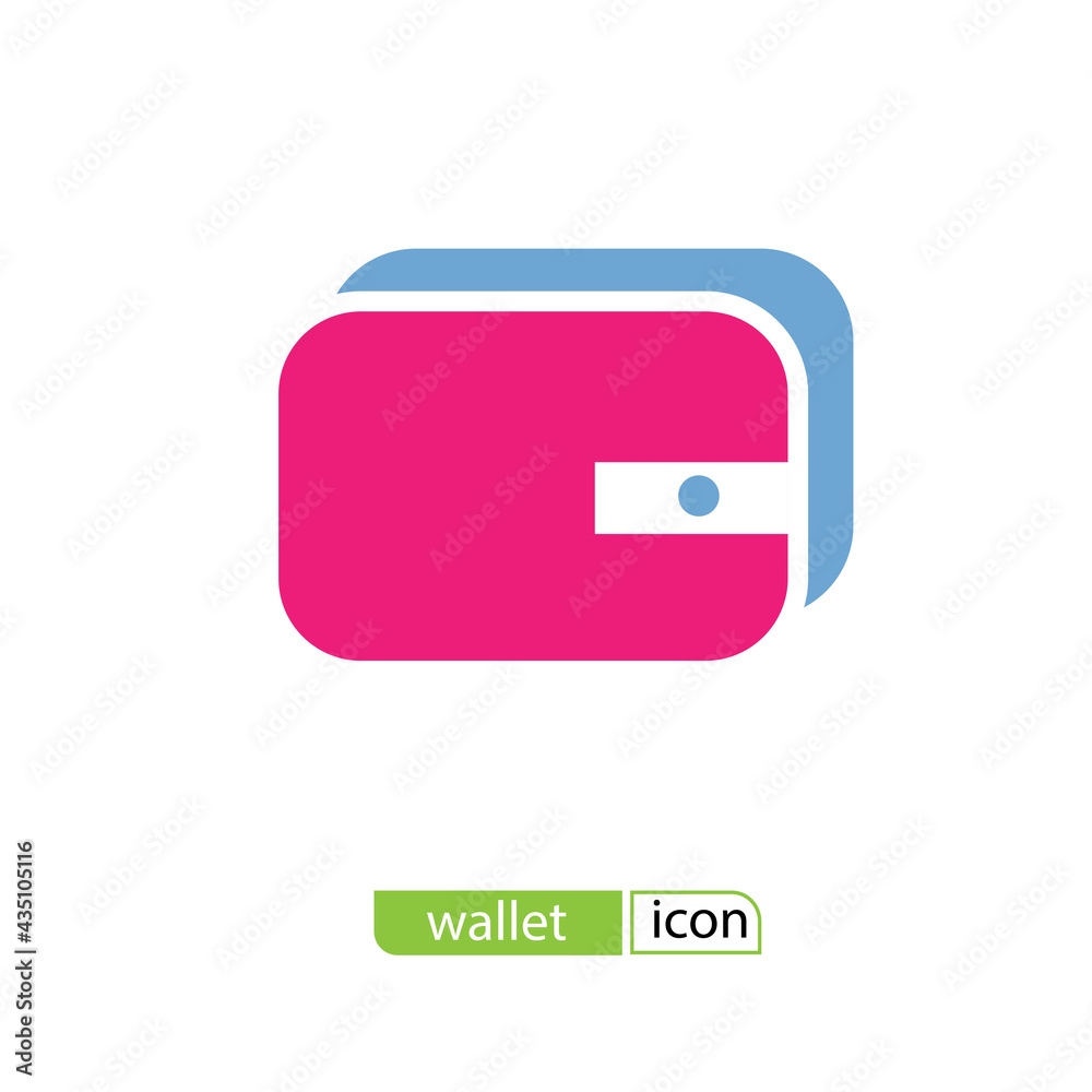 Wallet Icon in trendy flat style isolated on grey background. Wallet symbol for your web site design, logo, app, UI. Vector illustration