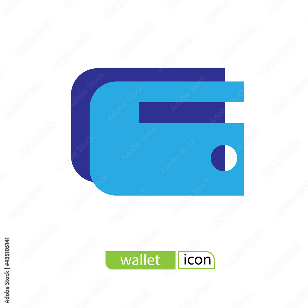 Wallet Icon in trendy flat style isolated on grey background. Wallet symbol for your web site design, logo, app, UI. Vector illustration