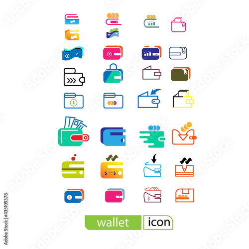Wallet Icon in trendy flat style isolated on grey background. Wallet symbol for your web site design, logo, app, UI. Vector illustration