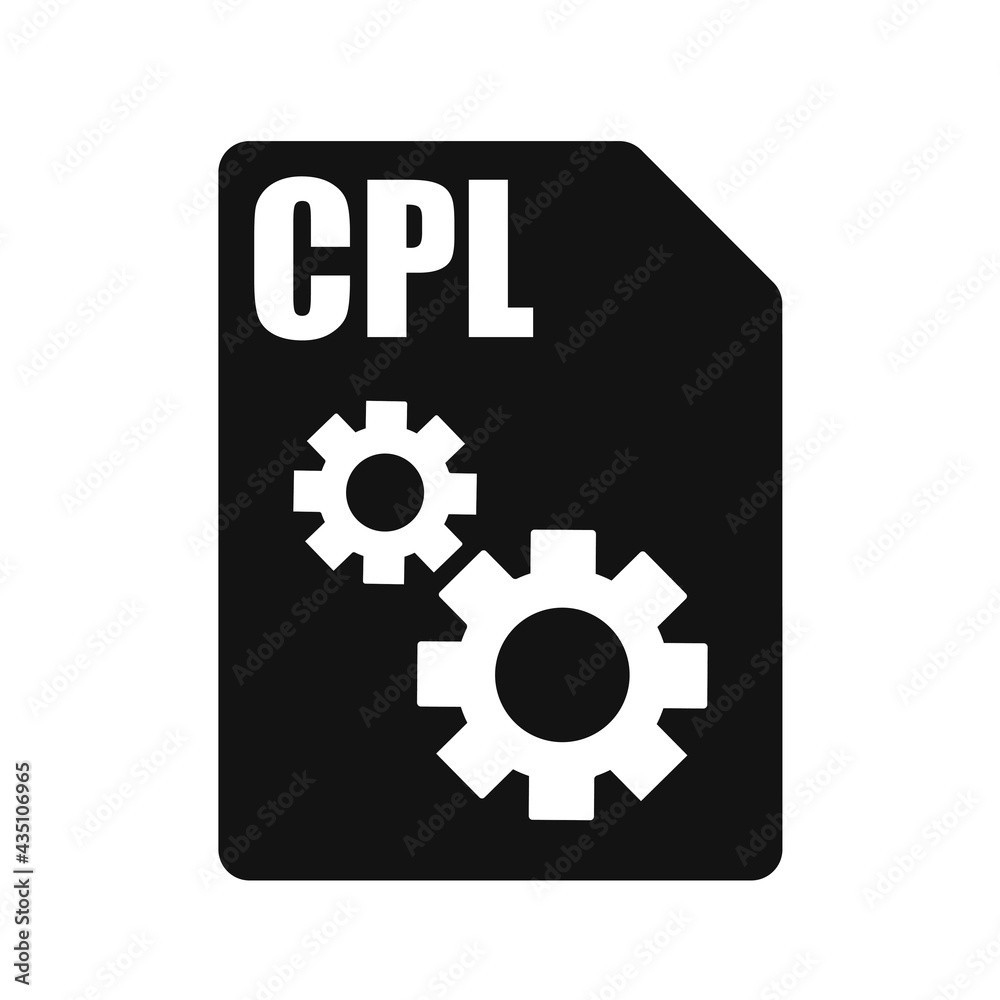 CPL Black File Vector Icon, Flat Design Style CPL Black File Vector Icon, Flat Design Style