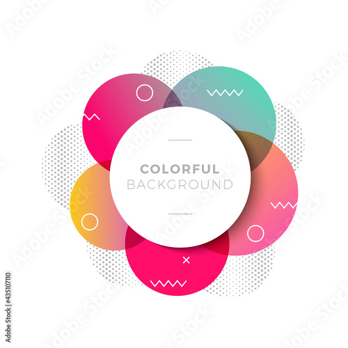 Modern background with colored circles