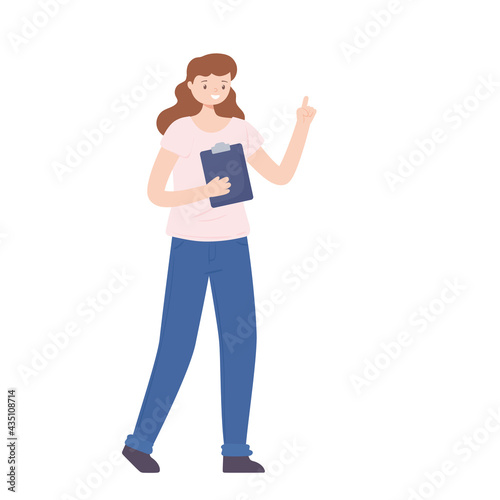 woman with clipboard