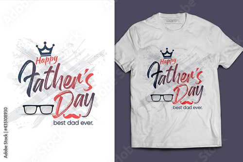 Best Dad Ever Fathers Day T-shirt design Template
