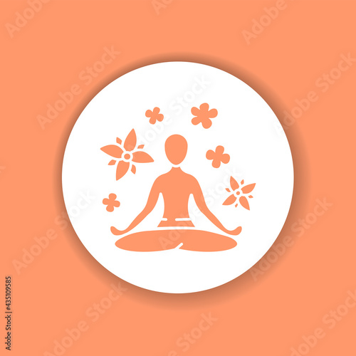 Yoga pose color glyph icon. Asana. Pictogram for web page © Backwoodsdesign