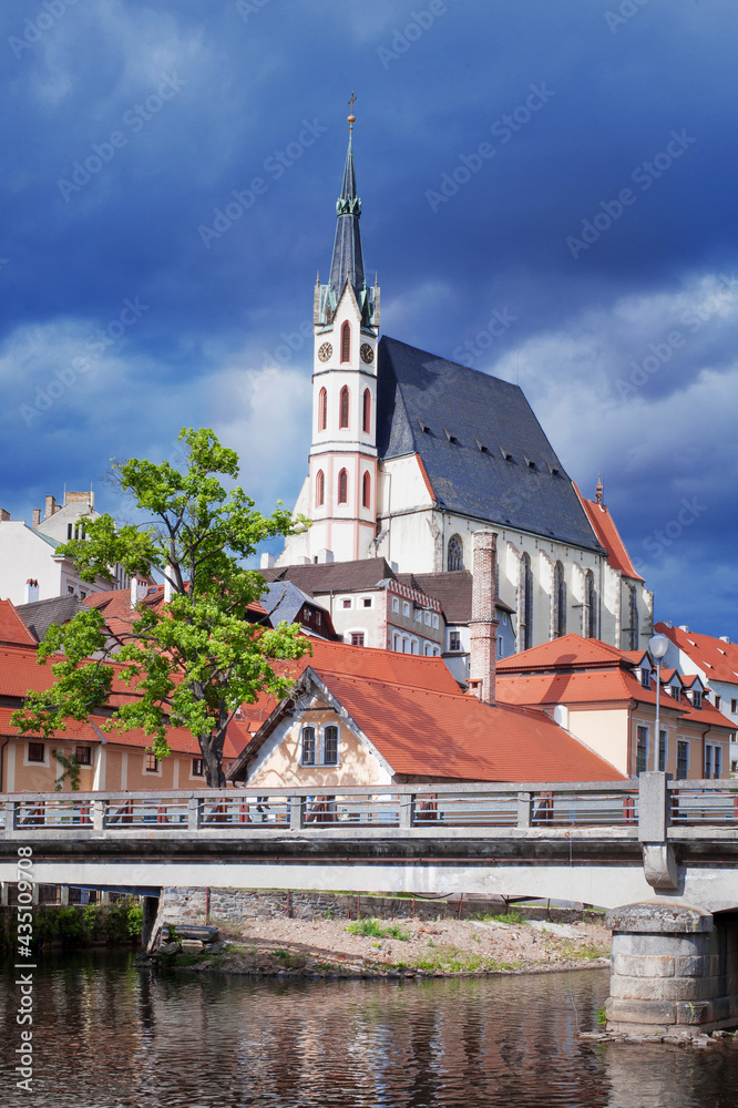13th century cathedral in the cozy little town of Cesky Krumlov in the Renaissance Baroque style