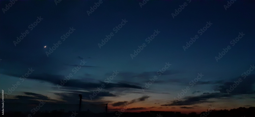 night sky with clouds