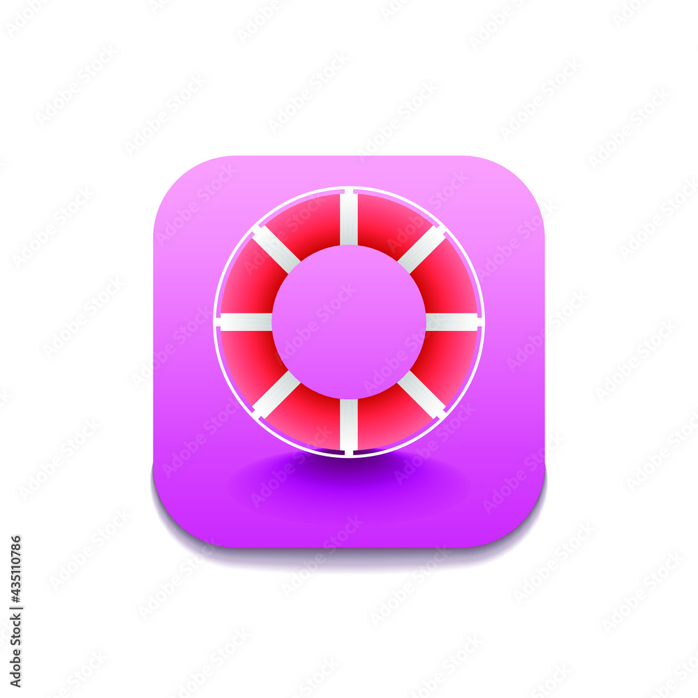 Abstract Lifebuoy Sea Ocean Beach Icon Vector Design Style Abstract Lifebuoy Sea Ocean Beach Icon Vector Design Style