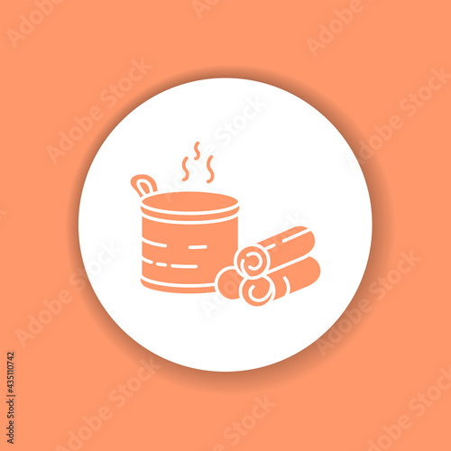 Sauna color glyph icon. Pictogram for web page
