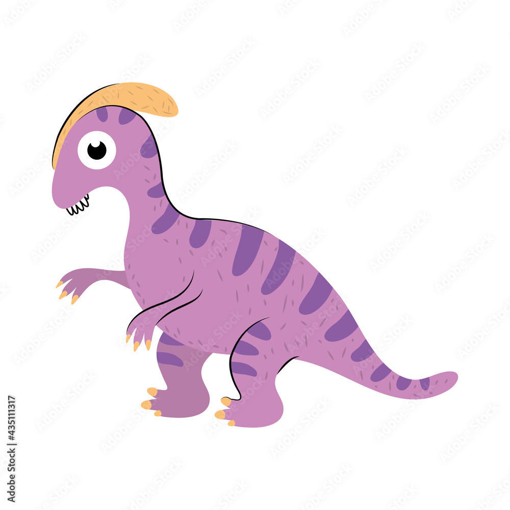 Obraz premium parasaurolophus dinosaur cartoon