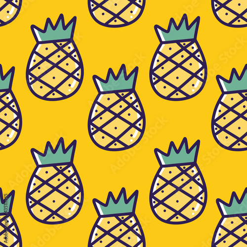doodle set of fruit hand drawing