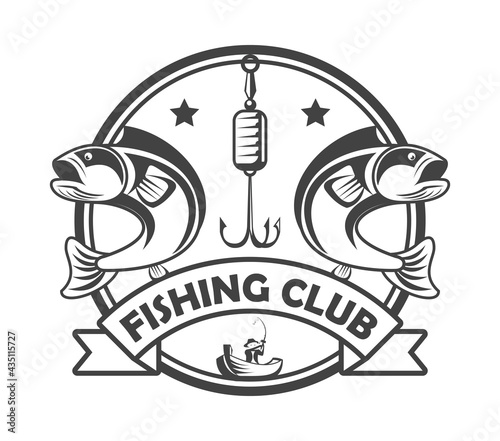 hook and fishes emblem