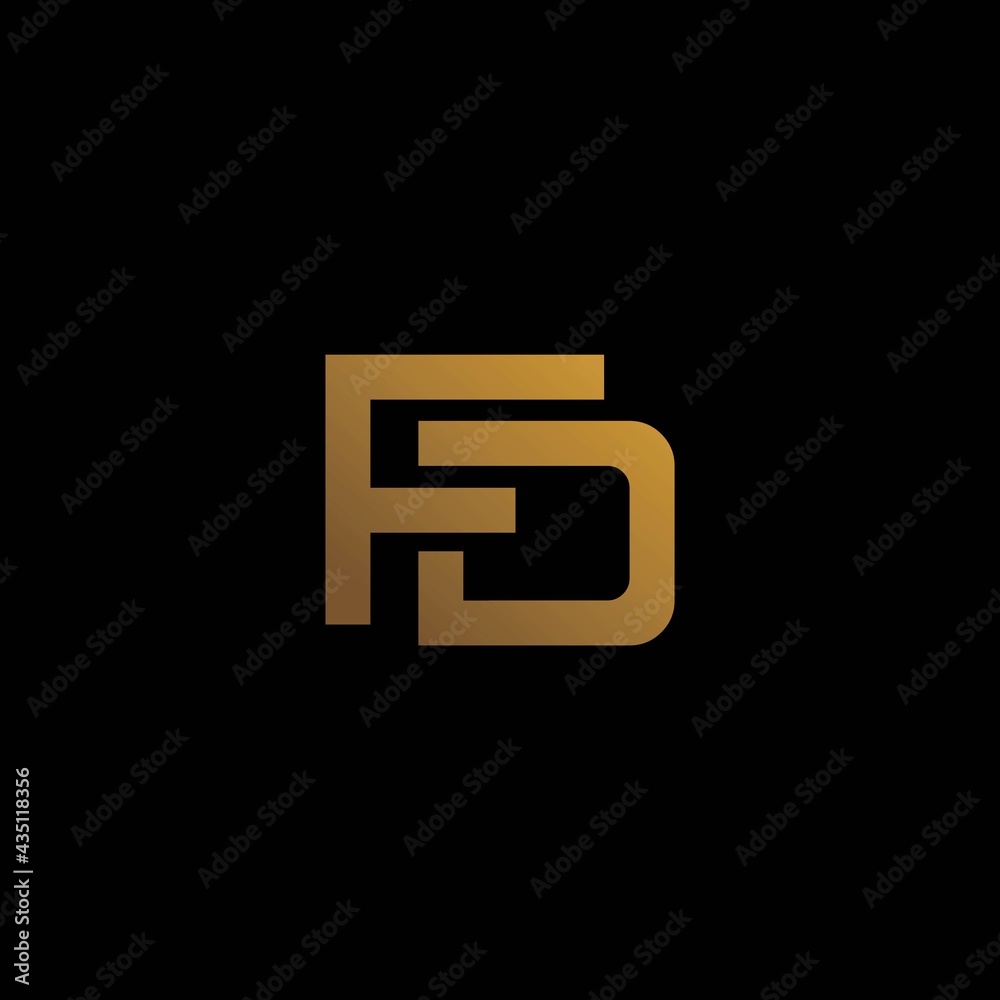 Modern and futuristic FD logo design Modern and futuristic FD logo design